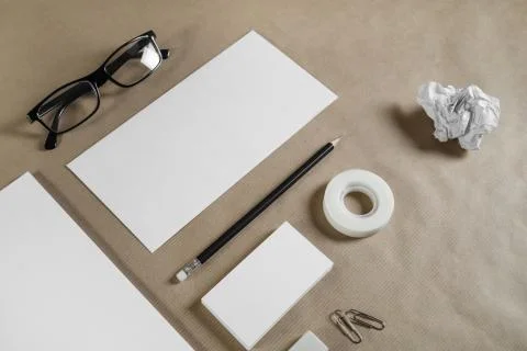 Blank stationery set Stock Photos