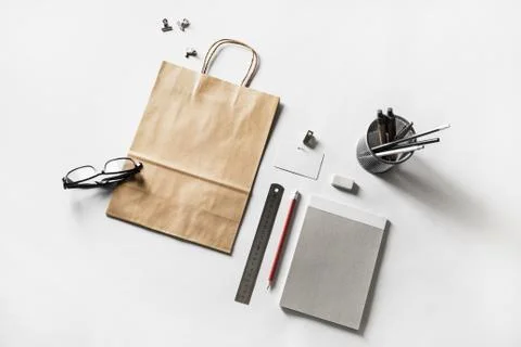 Blank stationery set Stock Photos