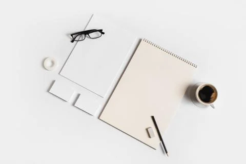 Blank stationery set Stock Photos