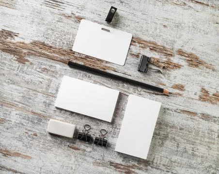 Blank stationery set Stock Photos