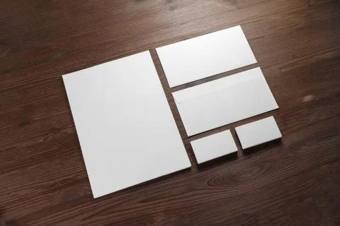 Blank stationery set Stock Photos