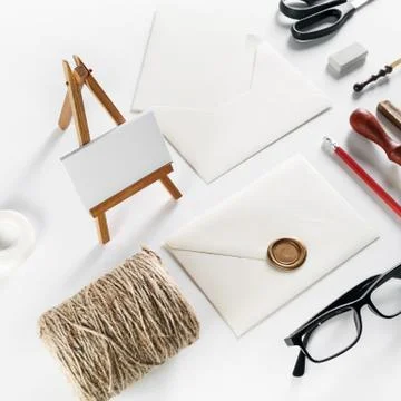 Blank stationery set Foto stock