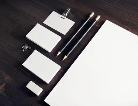 Blank stationery set Stock Photos