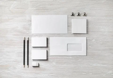 Blank stationery set Stock Photos