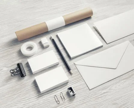 Blank stationery set Foto stock