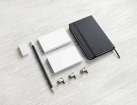 Blank stationery set Stock Photos