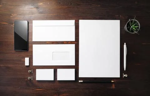 Blank stationery set Stock Photos