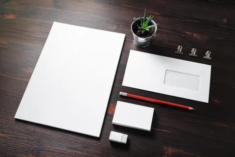 Blank stationery set Stock Photos