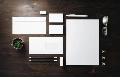 Blank stationery set Stock Photos