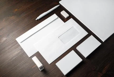 Blank stationery set Stock Photos