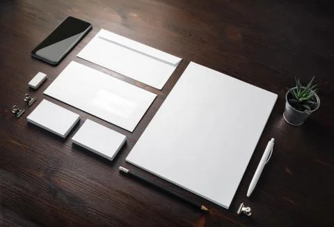 Blank stationery set Foto stock