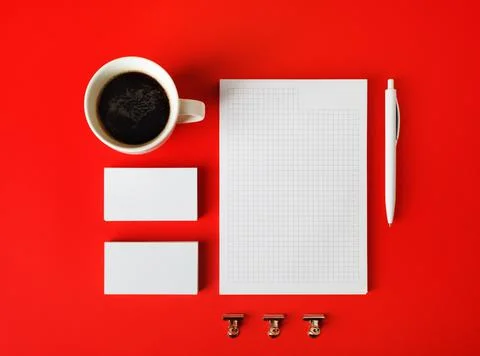 Blank stationery set Stock Photos