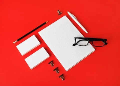 Blank stationery set Stock Photos