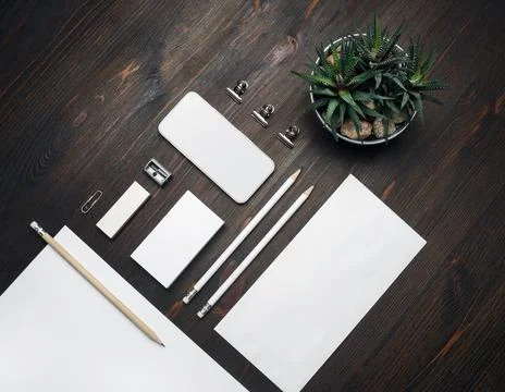 Blank stationery set Foto stock