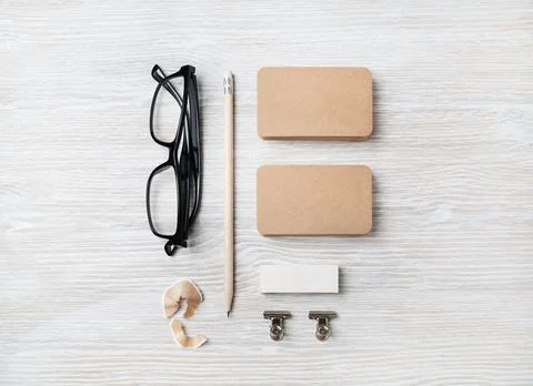 Blank stationery set Stock Photos