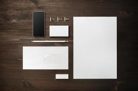 Blank stationery set Stock Photos