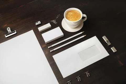 Blank stationery set Stock Photos