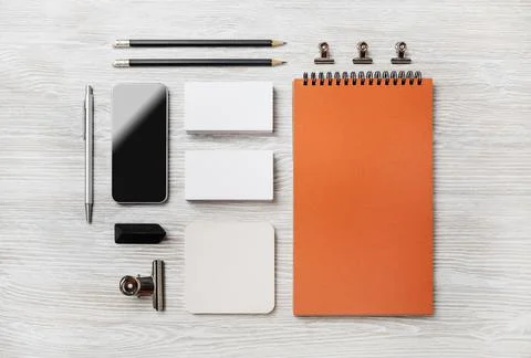 Blank stationery set Stock Photos
