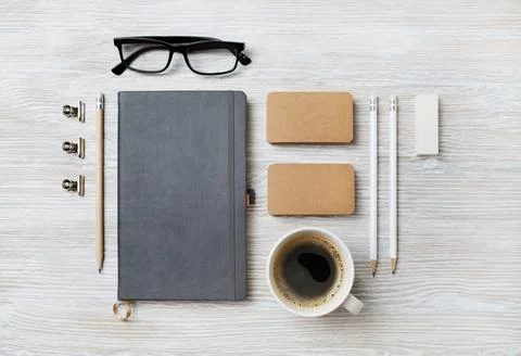 Blank stationery set Stock Photos