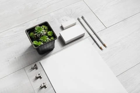 Blank stationery set Stock Photos