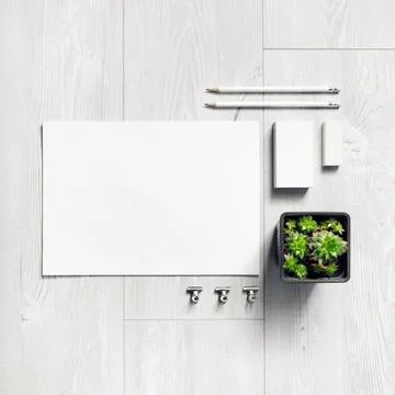 Blank stationery set Stock Photos