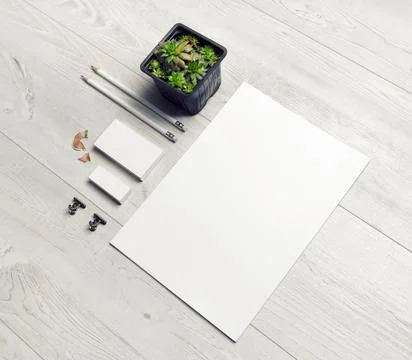 Blank stationery set Stock Photos