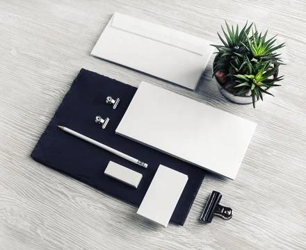 Blank stationery set Stock Photos