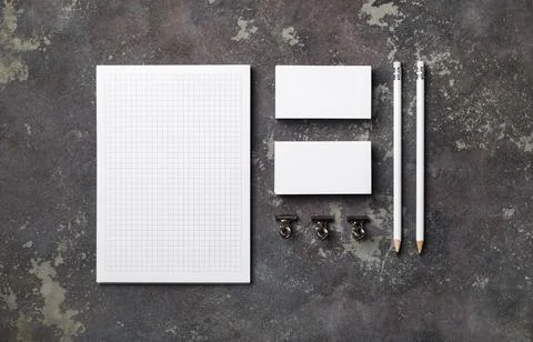 Blank stationery set Stock Photos
