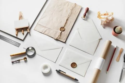 Blank stationery template Stock Photos
