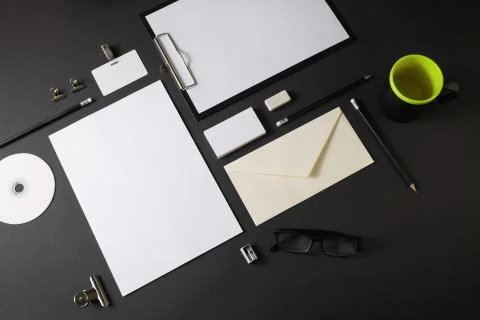 Blank stationery template Stock Photos