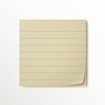 Blank stick note paper Stock Illustration
