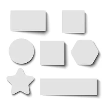 Blank sticker template over white background Stock Illustration