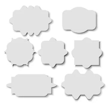 Blank sticker template over white background Stock Illustration