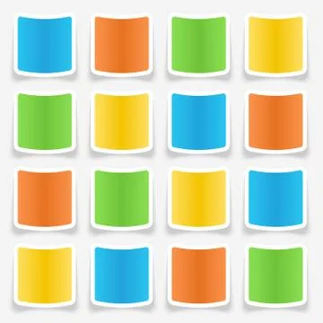 Blank sticker web buttons Stock Illustration