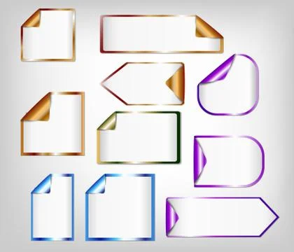 Blank stickers Stock Illustration