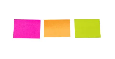 Blank Sticky notes isolated. Stock Photos