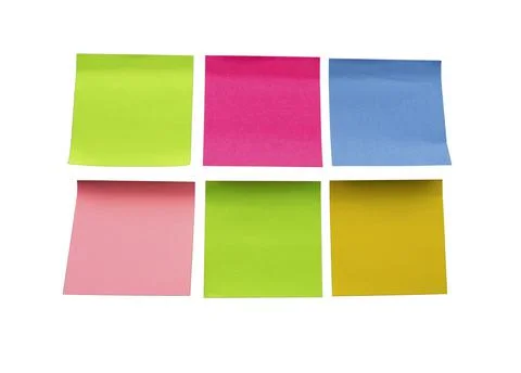 Blank Sticky notes isolated. Stock Photos