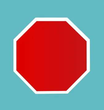 Blank Stop Sign Stock Illustration