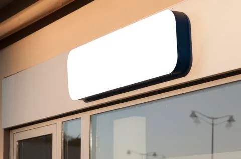 Blank store banner Stock Photos