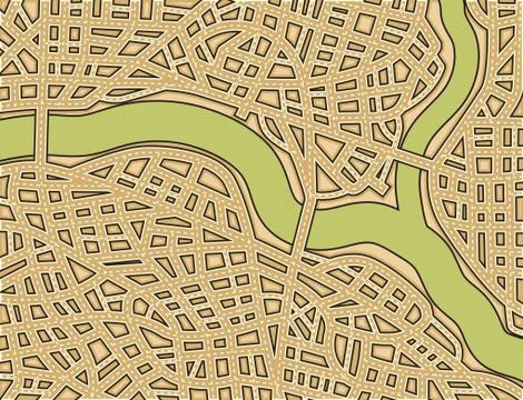 Blank street map Stock Illustration