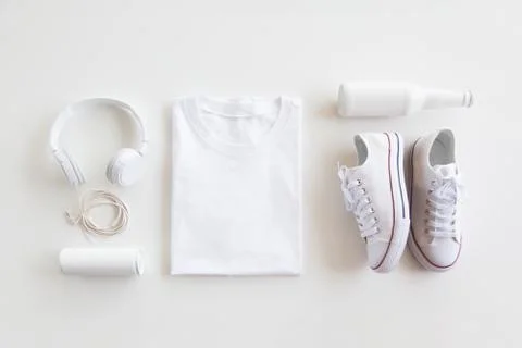 Blank stuff on white background. Template for design presentations. Branding 写真素材