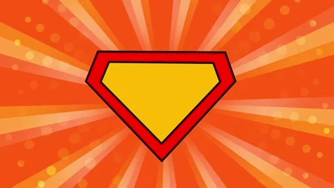 Blank superhero emblem Stock Footage 345083892