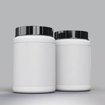 Blank supplement bottle template Stock Illustration