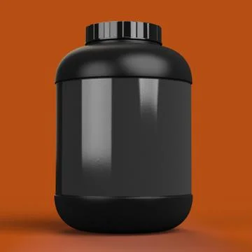 Blank supplement bottle template Stock Illustration