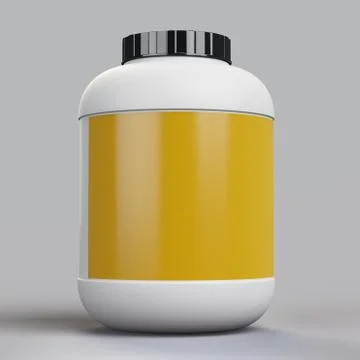 Blank supplement bottle template Stock Illustration
