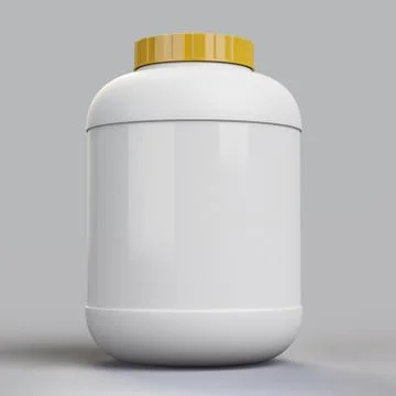 Blank supplement bottle template Stock Illustration