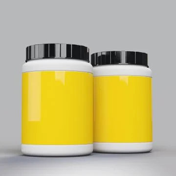 Blank supplement bottle template Stock Illustration