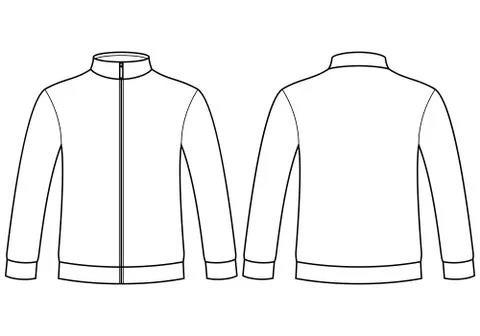 Blank sweatshirt template Stock Illustration