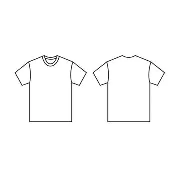 Blank t-shirt template vector Stock Illustration