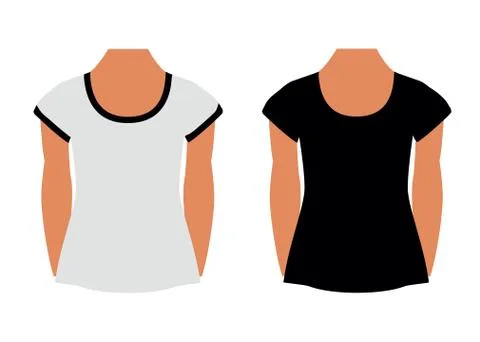 Blank t-shirts Stock Illustration